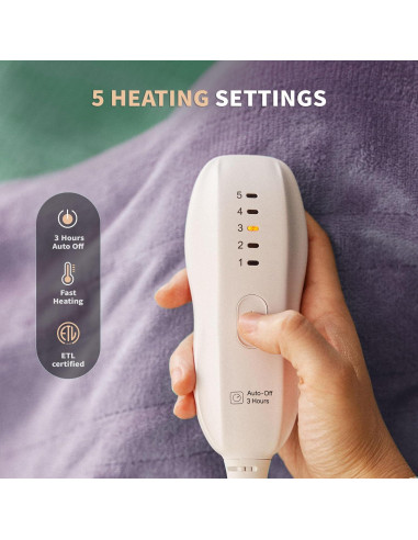 Manta Calentada JET'S HOME 127x152 cm - Eléctrica Lavable