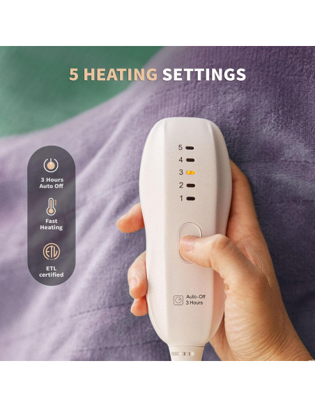Manta Calentada JET'S HOME 127x152 cm - Eléctrica Lavable