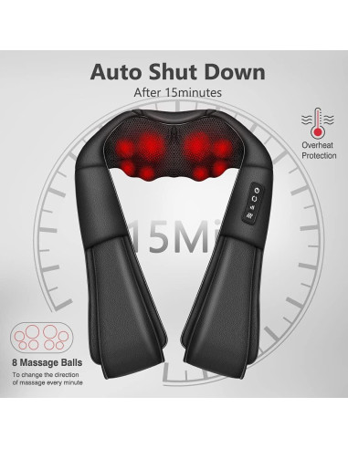 Masajeador de Cuello iKristin con Calor y Shiatsu 3D