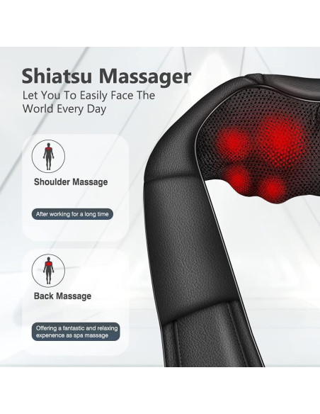 Masajeador de Cuello iKristin con Calor y Shiatsu 3D