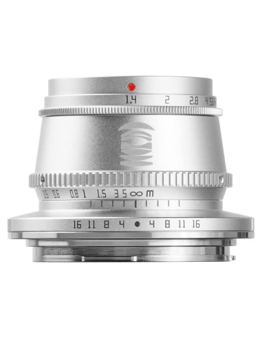 Lente TTArtisan 35mm F1.4 APS-C Montura RF Canon Plata