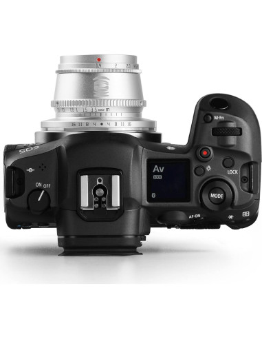 Lente TTArtisan 35mm F1.4 APS-C Montura RF Canon Plata