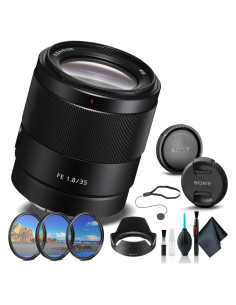 Lente Sony FE 35mm f/1.8 para Cámaras E - Incluye Kit de Filtros