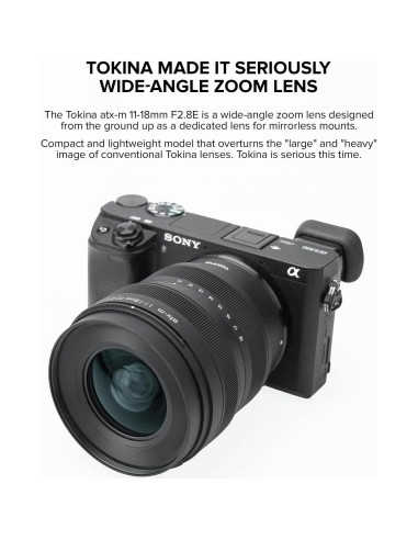 Lente Tokina ATX-M 11-18mm f/2.8 para Sony E - Ultra Ancha
