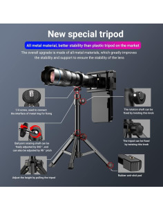 Lente Telefoto APEXEL 36X para Smartphone - HD, Universal 2