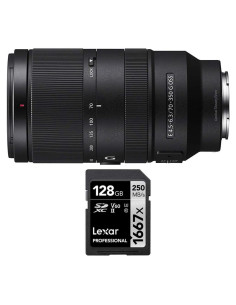 Lente Super-Telefoto Sony E 70-350mm F4.5-6.3 G OSS + Tarjeta 128GB