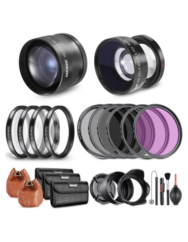 Kit de Lentes y Filtros NEEWER 52mm Gran Angular y Telefoto
