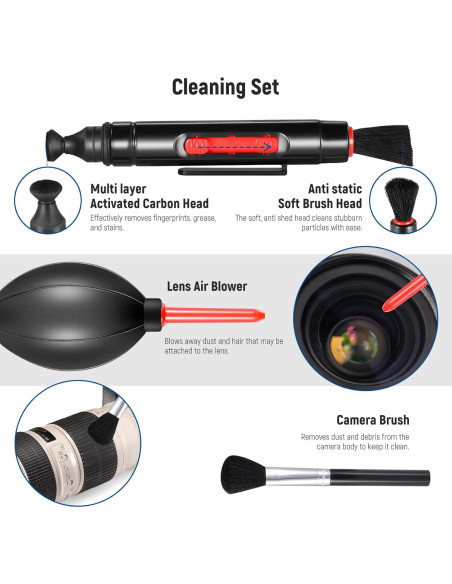 Kit de Lentes y Filtros NEEWER 52mm Gran Angular y Telefoto