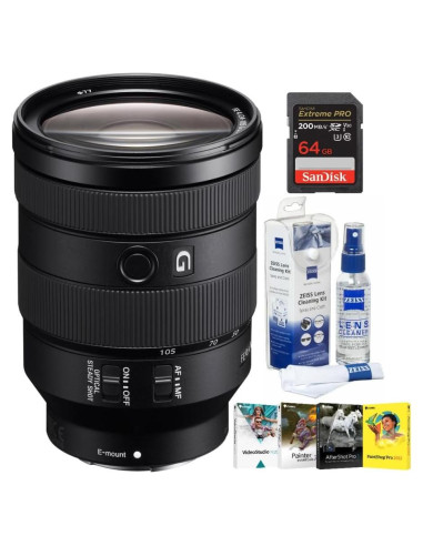 Lente Sony FE 24-105mm f/4 G OSS Montura E + Accesorios