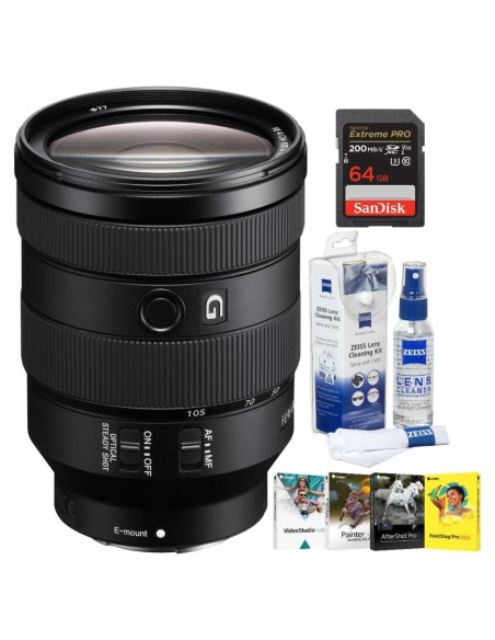 Lente Sony FE 24-105mm f/4 G OSS Montura E + Accesorios Lente Sony FE 24-105mm f/4 G OSS Montura E + Accesorios
