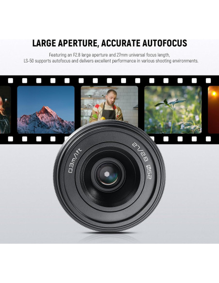 Lente Autofoco NEEWER LS-50 F2.8 para Cámaras Sony E Mount Lente Autofoco NEEWER LS-50 F2.8 para Cámaras Sony E Mount