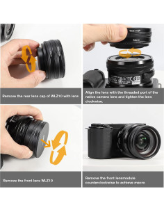 Lente Gran Angular 18mm y Macro 10X USKEYVISION WLZ-10 para Sony ZV-E10 2