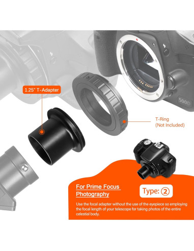 Adaptador de Cámara Astromania 31.7 mm para Telescopio