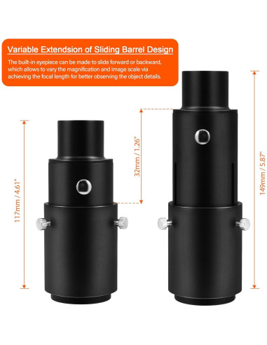 Adaptador de Cámara Astromania 31.7 mm para Telescopio