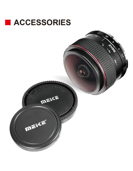 Lente Ojo de Pez Meike MK 6.5 mm f2.0 para MFT