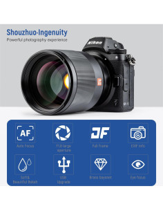 Lente VILTROX 85mm f/1.8 STM Autofocus para Nikon Z 2