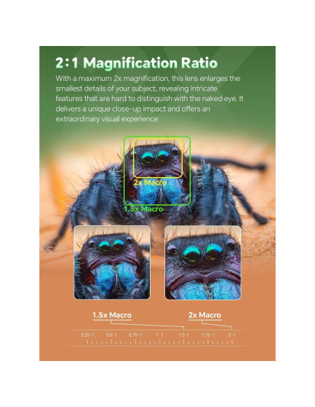 Lente Macro 60mm F2.8 2X 7ARTISANS para Cámaras Sony