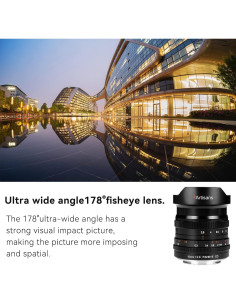 Lente Fisheye 7artisans 10mm F2.8 para Cámaras Sin Espejo 2