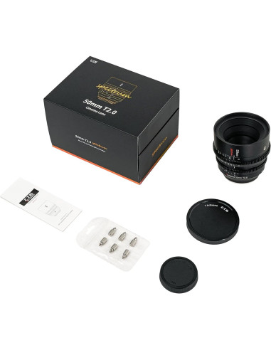 Lente de Cine 50mm T2.0 7artisans Montura E Sony Enfoque Manual