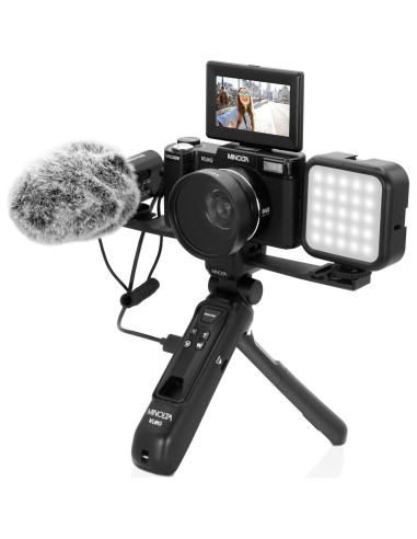 Cámara Digital Minolta MND60V 64 MP 4K para Vlogging Kit