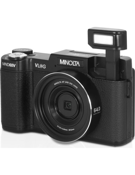 Cámara Digital Minolta MND60V 64 MP 4K para Vlogging Kit Cámara Digital Minolta MND60V 64 MP 4K para Vlogging Kit