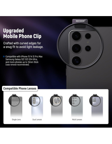 Filtro CPL NEEWER 67mm para Teléfono y Cámara - Clip Frío