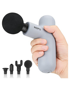 Mini Pistola de Masaje NEPQ SK6 Portátil 4 Cabezas 4 Velocidades