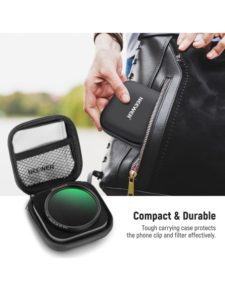 Filtro CPL NEEWER 67mm para Teléfono y Cámara - Clip Frío
