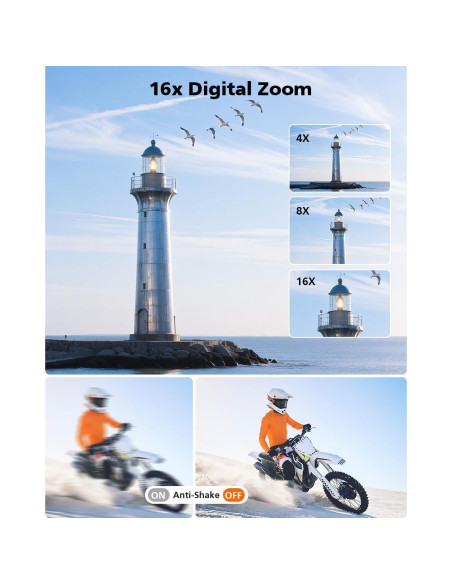 Cámara Digital 4K YAXTIFIU DC413L 64MP Zoom 16X Flash