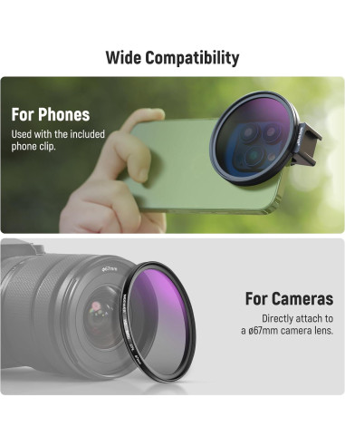 Filtro CPL 67mm NEEWER para Smartphone y DSLR - HD