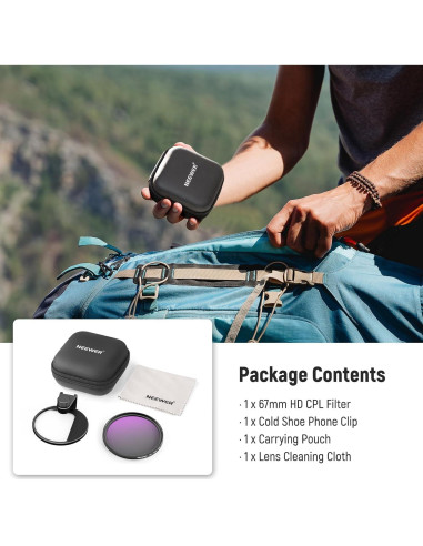 Filtro CPL 67mm NEEWER para Smartphone y DSLR - HD