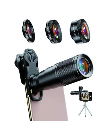 Kit de Lentes APEXEL 6 en 1 para Teléfono - Telefoto 22X