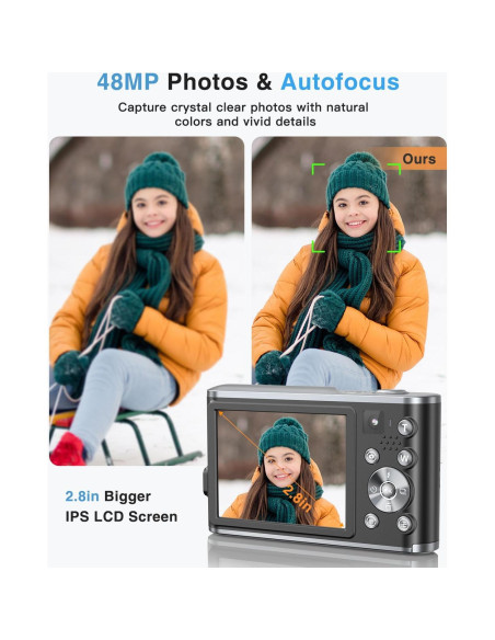 Cámara Digital 4K Aasonida DC306 48MP Autofocus Dual Lentes Cámara Digital 4K Aasonida DC306 48MP Autofocus Dual Lentes