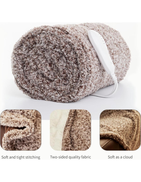 Manta Eléctrica Calentada Templewet 1,36 kg 5 Niveles 50x60 cm