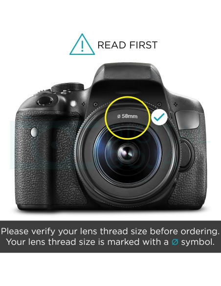 Parasol de Lente Altura Photo 58mm para Canon y Nikon