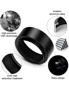 Capucha de Lente Estándar Metal 49mm + Tapa Pinza 58mm + Paño 2