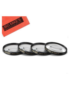 Juego de Filtros Close-Up 77mm Big Mike's +1, +2, +4, +10 Dioptrías