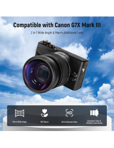 Lente Gran Angular 18mm y Macro 10x NEEWER para Canon G7X III 2