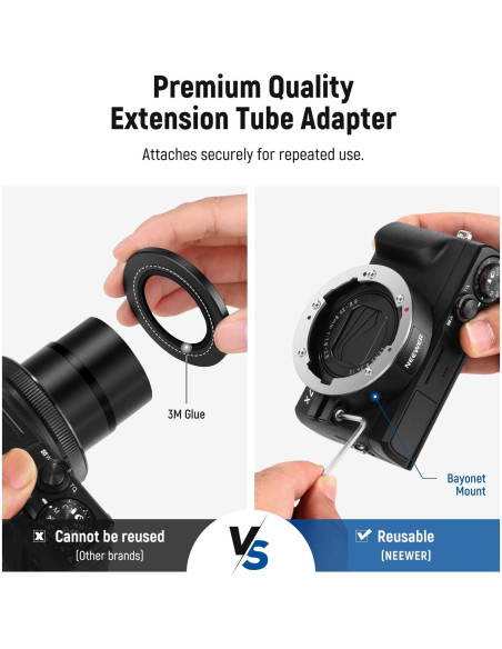 Lente Gran Angular 18mm y Macro 10x NEEWER para Canon G7X III Lente Gran Angular 18mm y Macro 10x NEEWER para Canon G7X III