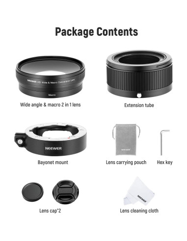 Lente Gran Angular 18mm y Macro 10x NEEWER para Canon G7X III