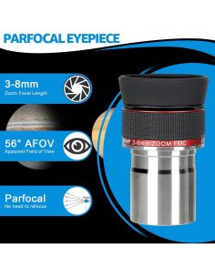 Ocular Zoom SVBONY SV215 3-8mm Parfocal para Telescopio 2