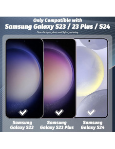 Protector de Lente de Cámara Orzero para Samsung Galaxy S24/S23/S23 Plus 2