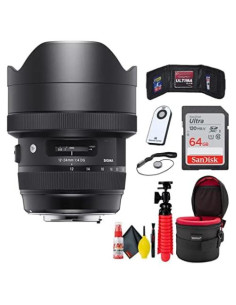 Lente Sigma 12-24mm f/4 DG HSM Art para Nikon F + Tarjeta SD 64GB