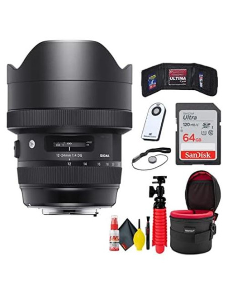 Lente Sigma 12-24mm f/4 DG HSM Art para Nikon F + Tarjeta SD 64GB Lente Sigma 12-24mm f/4 DG HSM Art para Nikon F + Tarjeta SD 64GB