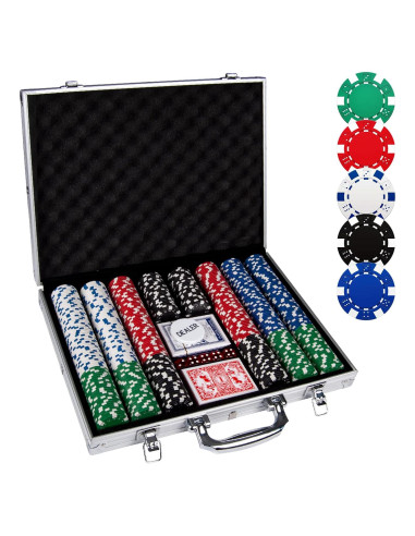 Set de Fichas de Póker Comie 500PCS con Estuche Aluminio