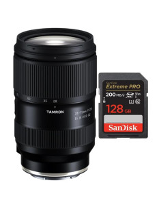 Lente Tamron 28-75mm F/2.8 Di III VXD G2 para Sony E + Tarjeta 128GB