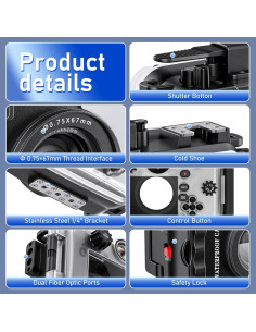 Carcasa Submarina Seafrogs para Cámara Olympus TG-7 60m 2