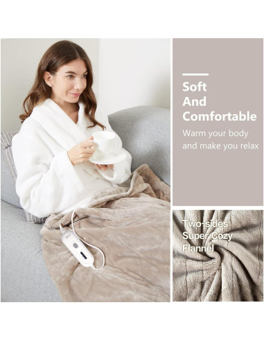 Manta Térmica Eléctrica Tefici 127x152 cm 3 Niveles Calor