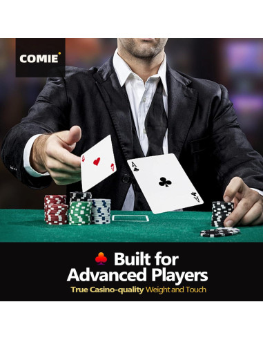 Set de Fichas de Póker Comie 500PCS con Estuche Aluminio