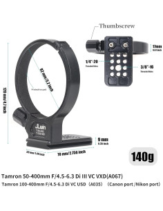 Anillo de Montaje en Trípode Hersmay para Lentes Tamron 2